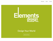 Tablet Screenshot of elementsdesignstudios.com